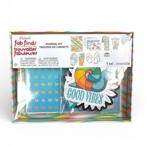 Michaels Fab Finds Journal Kit with Blue and Multicolor Accents